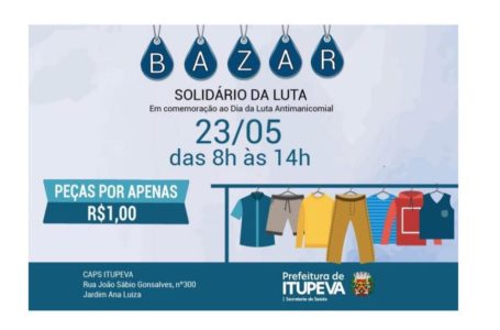 Bazar do CAPSI realizado pela Prefeitura com peças à 1 real