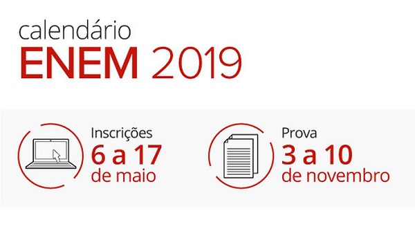 Enem 2019 abre inscrições para a prova