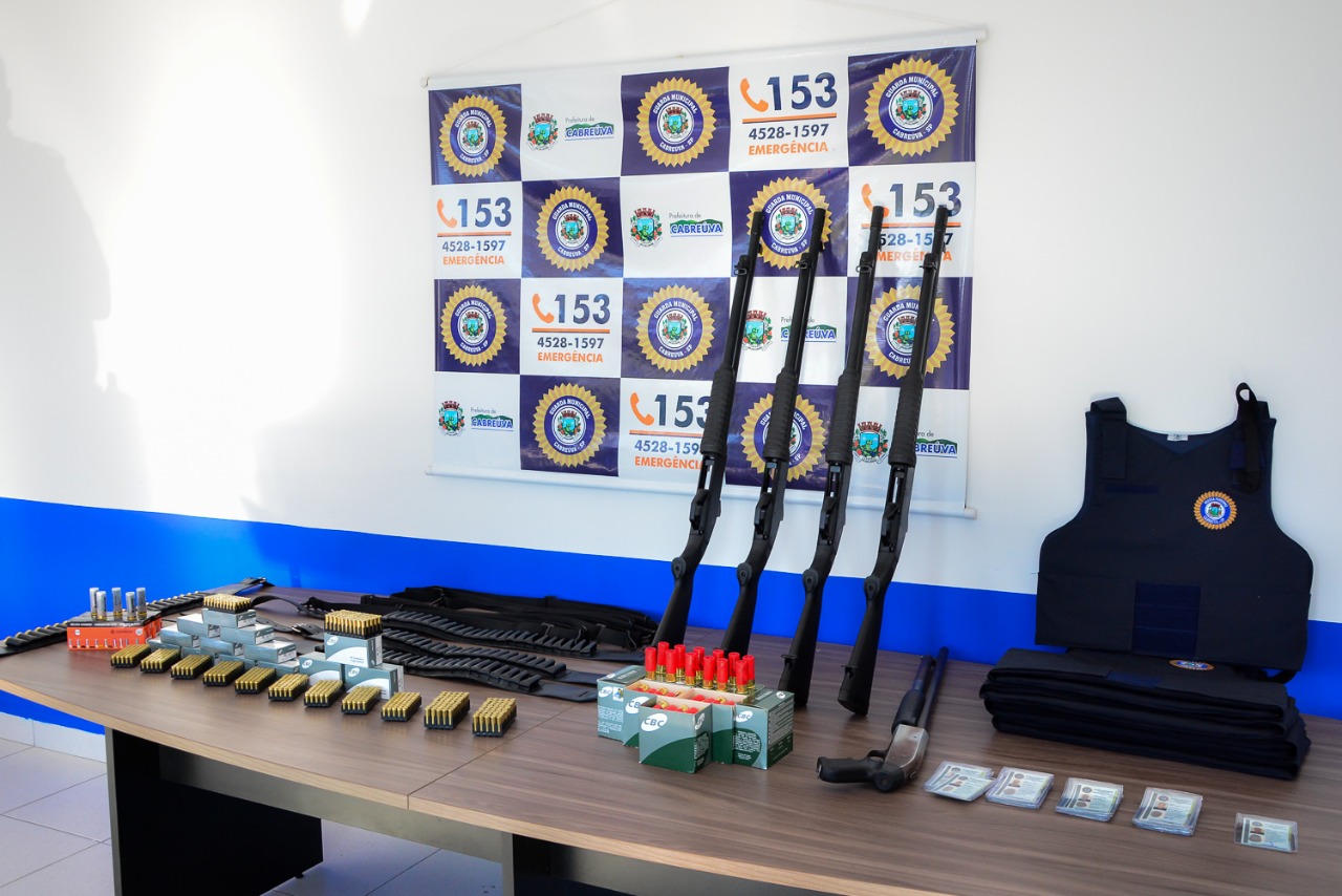 Guarda Municipal de Cabreúva recebe novos armamentos