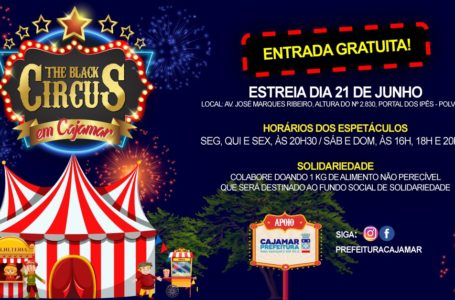 Circo Gratuito fará apresentações em Cajamar a partir do dia 21 de junho