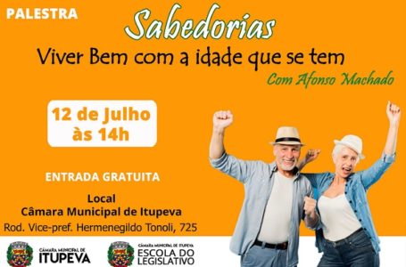 Viver bem com a idade que se tem é tema de palestra dia 12 na Câmara