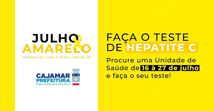 Cajamar faz testes rápidos de Hepatite na campanha Julho Amarelo