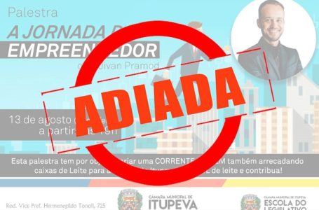 Palestra “Jornada do Empreendedor” é adiada