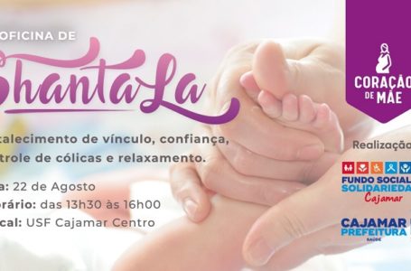 1ª Oficina de Shantala acontece nesta quinta-feira (22) em Cajamar