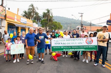 Caminhada ao Paço Municipal marca o início da Semana de Luta da Pessoa com Deficiência em Itupeva