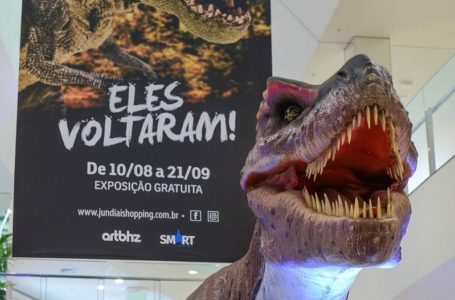 Exposição sobre dinossauros é realizada em Jundiaí
