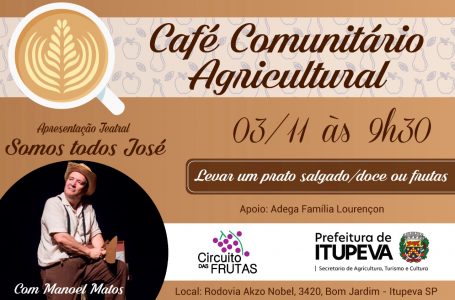 Café comunitário reunirá agricultores neste domingo (3) em Itupeva