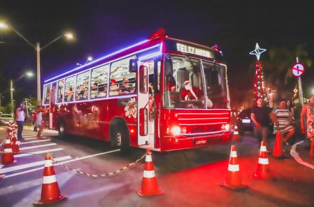 Natal no Parque: Ônibus Iluminado é atração em Itupeva