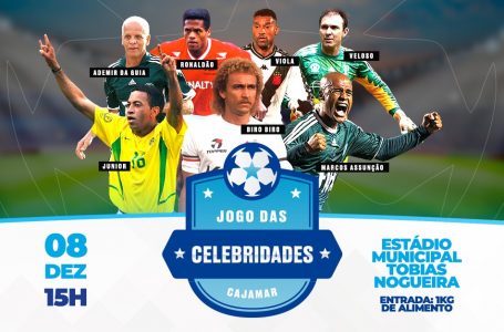 “Jogo das Celebridades” reunirá atletas famosos do futebol em Cajamar