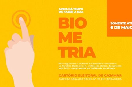Biometria: Quem ainda não cadastrou, tem até o dia 6 de maio para cadastrar em Cajamar