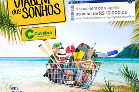 Covabra Supermercados lança promoção “Viagem dos Sonhos”
