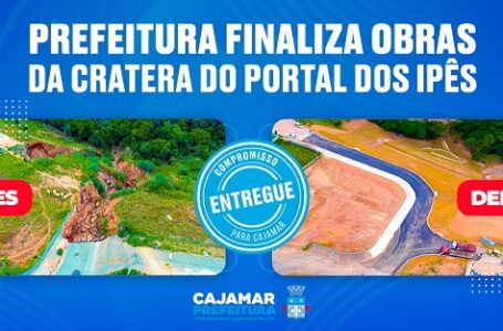 Prefeitura finaliza obras da cratera do Portal dos Ipês em Cajamar