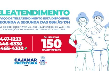 Teleatendimento da Saúde está disponível diariamente para a população em Cajamar
