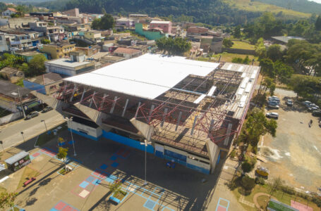 Ginásio de Esportes Antônio Carlos Tramassi está sendo totalmente reformado em Cajamar