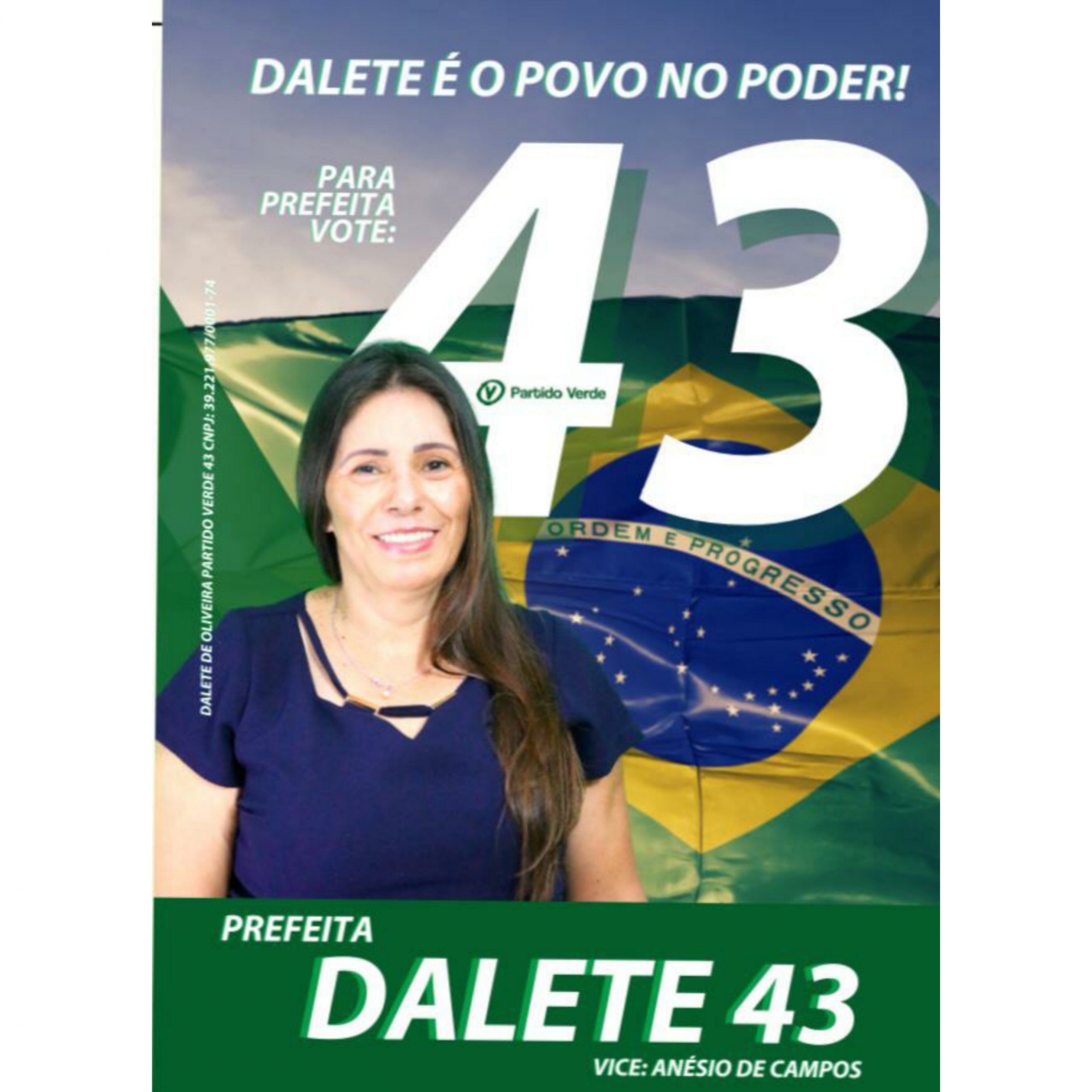DALETE DE OLIVEIRA TEM GARANTIDO SEU NOME NA URNA DIA 15/11/2020