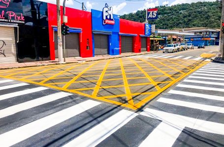 Prefeitura de Itupeva reforça pinturas em faixas viárias na região central