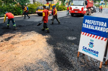 Prefeitura recapeia bolsão do estacionamento do Ginásio do Polvilho