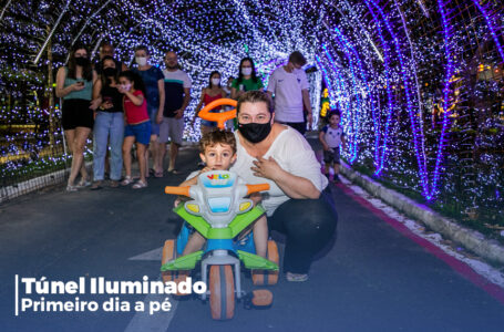 Túnel Iluminado tem primeiro dia de visitação de pedestres; ação segue até quarta (29)