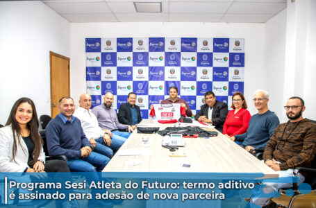 Prefeito assina termo aditivo do programa ‘Sesi Atleta do Futuro’